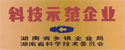 湖南省乡镇企业局、湖南省科学技术委员会授予科技示范企业